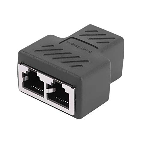 1 to 2 Ways Network Ethernet Head LAN Cable Female Joiner Coupler RJ45 Extender Plug Network Connector Splitter