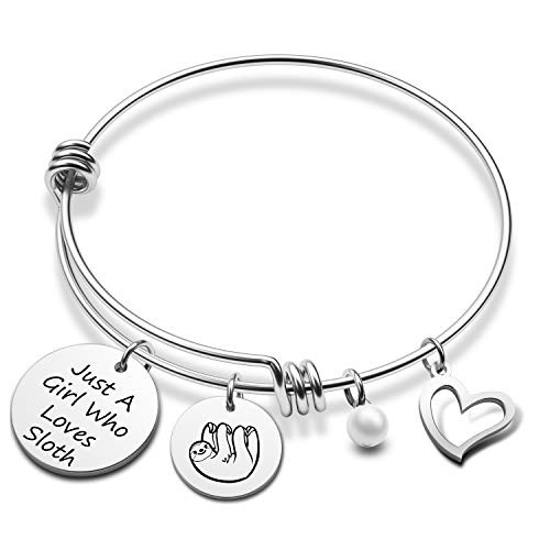 Funny Sloth Gift Just A Girl Who Loves Sloth Bracelet Sloth Jewelry Sloth Lover Gifts-sloth BR- Funny Sloth Gift Just A Girl Who Loves Sloth Bracelet Sloth Jewelry Sloth Lover Gifts-sloth BR-