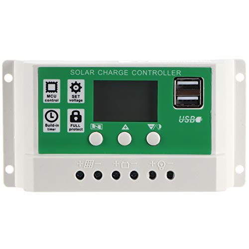 Ladieshow 20A 12V 24V LCD Display Solar Charge Controller MPPT Auto Focusing Tracking Charging Renewable Energy Controllers