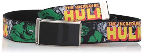 Buckle-Down unisex child Buckle-down Web Hulk 1.0" Belt, Multicolor, 1.0 Wide - Fits up to Kids Size 20 US