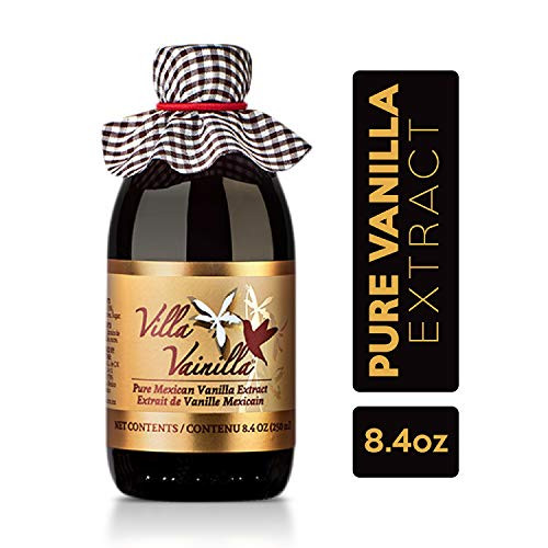 Villa Vainilla pure vanilla extract (8.4 fl.oz.) - Made with Premium, Hand-Picked Vanilla Beans - genuine and Natural Gourmet Flavor from Mexico - Kosher, vegan, GF
