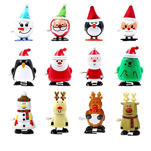 TOYANDONA 12Pcs Wind Up Toys Snowman Reindeer Christmas Tree Santa Claus Penguin Clockwork Toys Figure Xmas Holiday Party Supplies Favors Goodie Bag Fillers TOYANDONA 12Pcs Wind Up Toys Snowman Reindeer Christmas Tree Santa Claus Penguin Clockwork Toys Figure Xmas Holiday Party Supplies Favors Goodie Bag Fillers