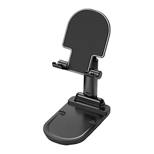 yxsian69g Phone Holder, Universal Folding Retractable Tablet Mobile Phone Holder Stand Desktop Bracket Black