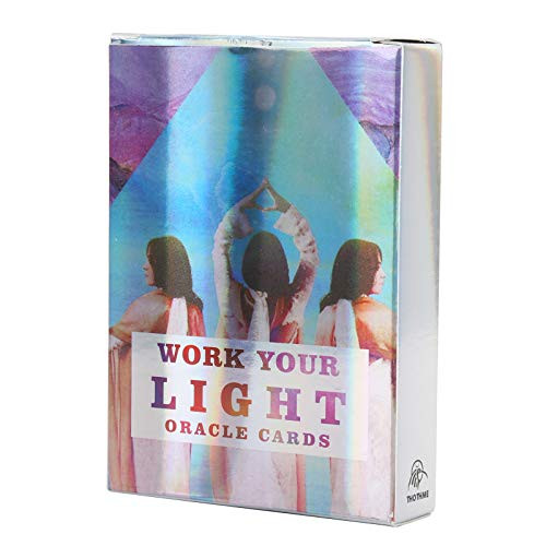 44Pcs Tarot Deck Cards, Classic Hologram Tarot Cards, Fate Divination Board Game Fortune Telling Cards for Family Party Friends, Convenient for Use, Safe and Non-Toxic, Stable and Durable