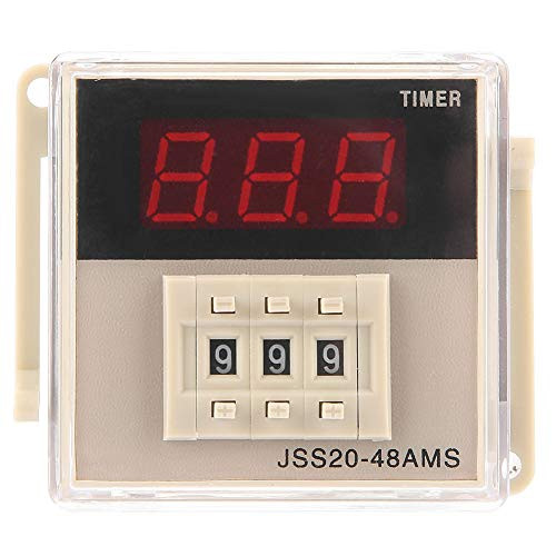 JSS20-48AMS Power On Delay Timer Relay Digital Display 1-999S AC 220V, Delay Time Relay Delay Timer Relay DH48S-1Z
