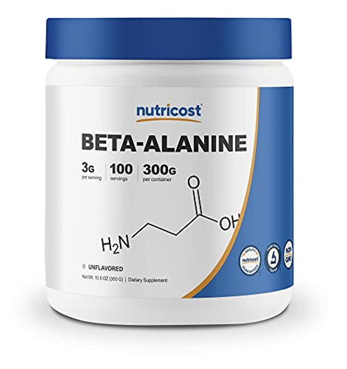 Nutricost Beta Alanine Powder 300 Grams -10.6oz- - 3 Grams Per Serving