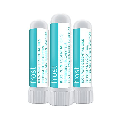 MOXE Frost - Energizing Aromatherapy Nasal Inhaler - Alleviate Headaches, Boost Focus  and  Energy - Cooling Sinus Blaster - Includes Peppermint, Eucalyptus,  and  Wintergreen Essential Oils -3-Pack-