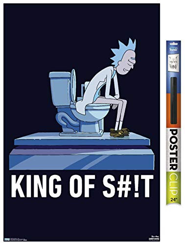 Trends International Rick and Morty - Toilet Wall Poster, 22.375" x 34", Poster  and  Clip Bundle
