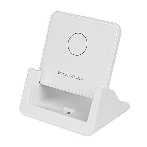 GEZICHTA Fast Wireless Charger,15W Qi Wireless Charging Stand Compatible for S20, S10, S9, S8,12/12 Pro/Mini/11/11 Pro Desktop Charging Station-White-