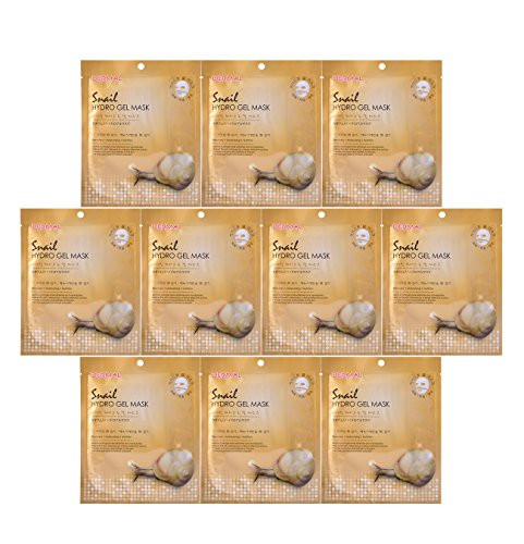 Dermal Korea Collagen Hydro Gel Facial Mask - Snail -10 pack-