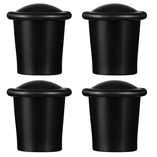 4 Pieces Lacrosse End Caps Lacrosse Stick End Cap Plastic Lacrosse Butt End Tape Saver Butt End Black End Cover Caps Lacrosse Hockey Stick Supplies 