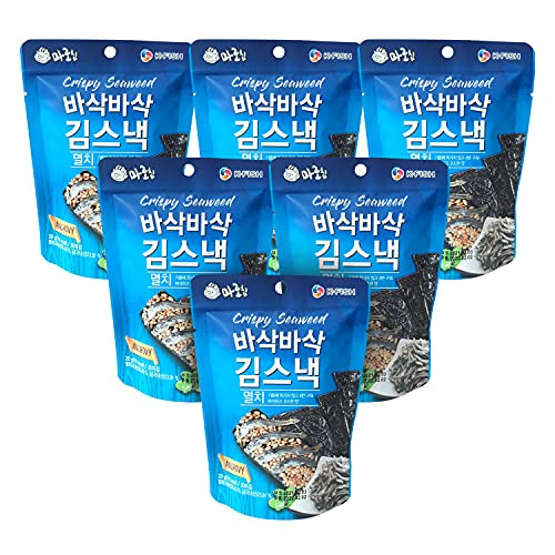 Maro Seaweed Chips, Roasted Seaweed Snack with Crispy toppings, Pack of 6 -20g pack-, Variety Pack -Anchovy- Maro Seaweed Chips, Roasted Seaweed Snack with Crispy toppings, Pack of 6 -20g pack-, Variety Pack -Anchovy-