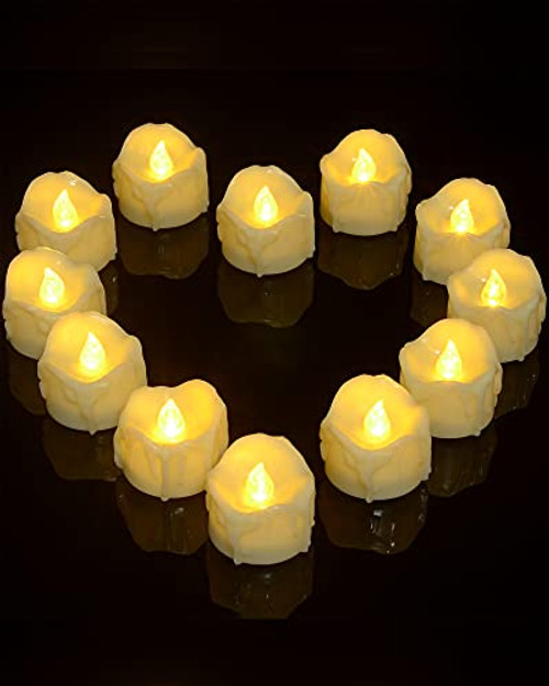 Battery Operated Tea Lights with Timer, Ymenow 12 Packs LED Flickering Flameless Tealights Electric Plastic Candles for Home Birthday Wedding Party Decoration Warm White Battery Operated Tea Lights with Timer, Ymenow 12 Packs LED Flickering Flameless Tealights Electric Plastic Candles for Home Birthday Wedding Party Decoration Warm White