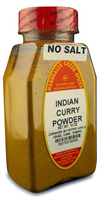 Marshalls Creek Spices X-Large Size Indian Curry Powder, No Salt, 10 Ounce Marshalls Creek Spices X-Large Size Indian Curry Powder, No Salt, 10 Ounce