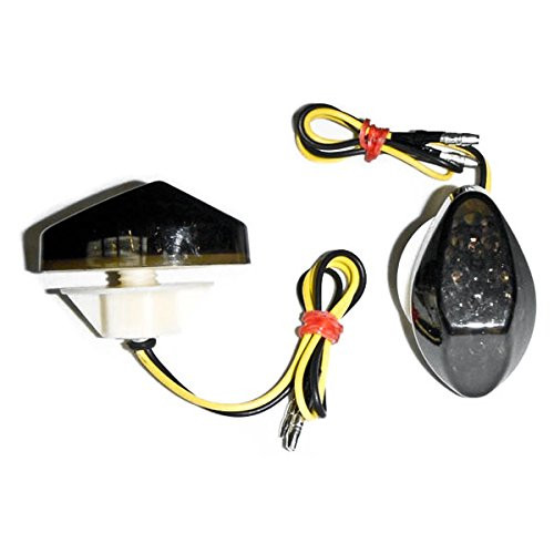 Krator Flush Mount LED Turn Signals Indicators Smoke Lens Compatible with 1997-2006 Honda CBR 600 F3/F4/F4i