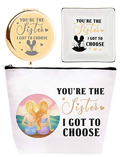 You are the Sister I Got to Choose, Sister Friend Gifts for Women, The Sister I Got to Choose, Soul Sister Gifts for Women Unique, Sister Makeup Bag, Soul Sister Mirror, Soul Sister Jewelry Dish
