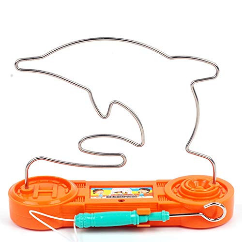 Werstand Bump Maze Toy Don't Buzz The Wire Game Electric Circuit Science Kit Mini Electric Plotter Tabletop Puzzle Game Concentration Training Game for Holiday Party Decoration Well-Suited