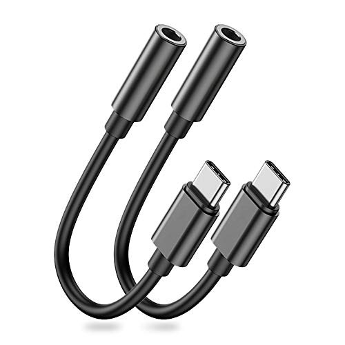 USB C to 3.5mm Headphone Jack Adapter Audio Dongle Adapter Hi-Fi DAC Chip Compatible with Pixel 4/3 /2 /XL, Samsung Galaxy S20 Ultra Z Flip S20 plus Note 10 S10 S9 Plus, iPad Pro?2PC?