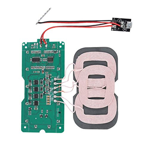 Wireless Charging Coil,QI Standard 3 Coil Wireless Charging Module,Micro USB Interface DIY Wireless Charging Pad with Indication Light,Built-in Short Circuit Protection,Over Voltage Protection
