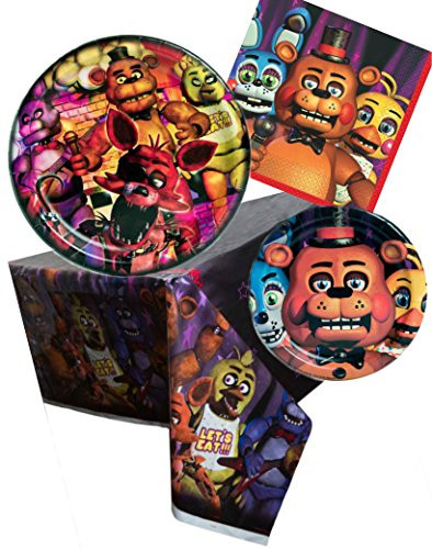 Five Nights at Freddy's Birthday Party Bundle Set for 16 guests  Plates, Napkins, Table Cover