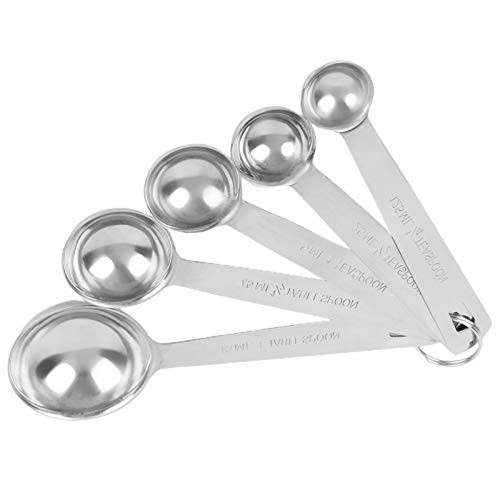 Spoon,Measuring Spoon,5Pcs/Set Stainless Steel Measuring Spoon Kit with Scales Kitchen Baking Cooking Tools