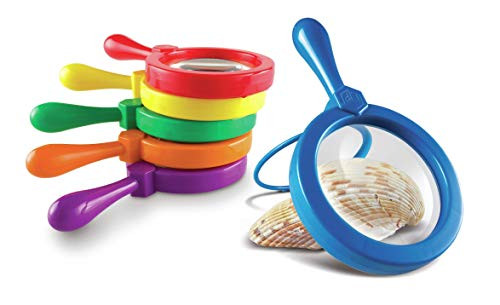Learning Resources Jumbo Magnifiers, Exploration Play, Set of 6 Magnifiers, Ages 3+ (Renewed)