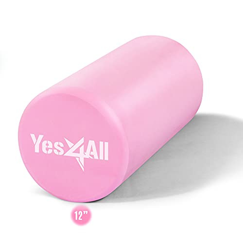 Yes4All 12 Inch EVA Foam Roller/Back Roller High Density Foam Rollers, Foam Roller for Physical Therapy and Exercise -Pink- Yes4All 12 Inch EVA Foam Roller/Back Roller High Density Foam Rollers, Foam Roller for Physical Therapy and Exercise -Pink-