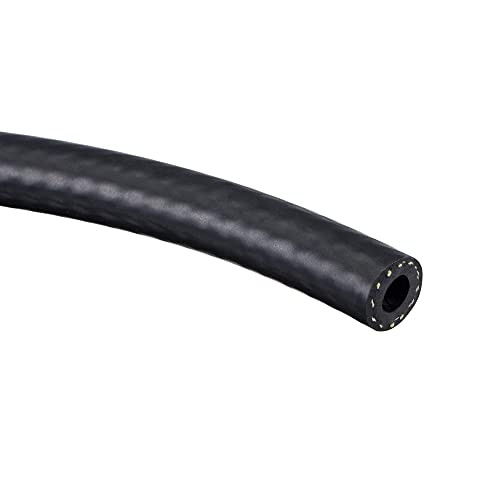 uxcell 1/4" ID Fuel Line Hose, 15/32" OD 3.3ft Oil Tubing Black for Small Engines