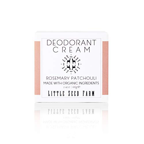 Little Seed Farm All Natural Deodorant Cream, Aluminum Free Deodorant for Women or Men, 2.4 Ounce - Rosemary Patchouli