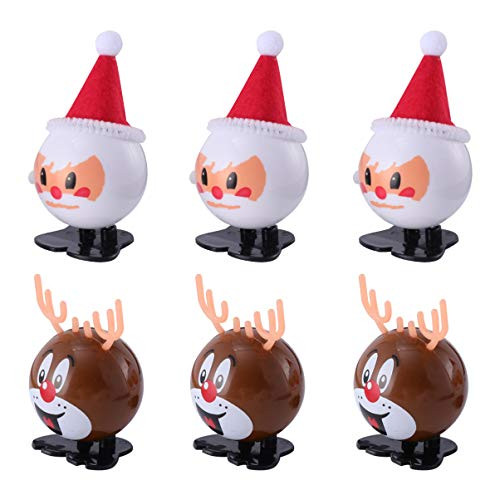 KESYOO 6pcs Christmas Clockwork Toy Wind Up Toys Santa Walking Toys Christmas Goody Bag Filler Holiday Party Favor for Kids Toddlers KESYOO 6pcs Christmas Clockwork Toy Wind Up Toys Santa Walking Toys Christmas Goody Bag Filler Holiday Party Favor for Kids Toddlers