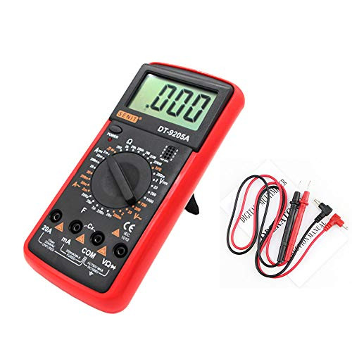 Digital Multimeter Tester DT-9205A Handheld Multimeter AC/DC Volt Amp Meter Capacitance Tester with LCD Display