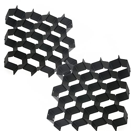 Underwear Drawer Organizer, Honeycomb Drawer Divider Organizer for Socks, Bras, Ties, Scarves -Black-