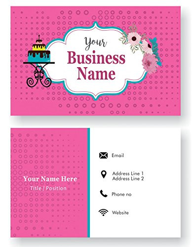 Design Your Own Personalized Business Card Custom Bakery Visiting Card- Front and Back-110 LBS -Thick paper