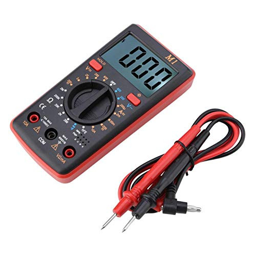 Current Capacitance Amp Volt Voltage Multimeter LCD Display Multimeter M1 DC AC with DC Voltage Range 200mV to 600V for Laboratories-red-
