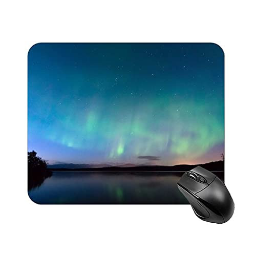 7"x9" Rubber Mouse Pad Non-Slip Customize Northern Lights in Norway Pattern Mousepad for Gaming,Working,and The Other Daily Use
