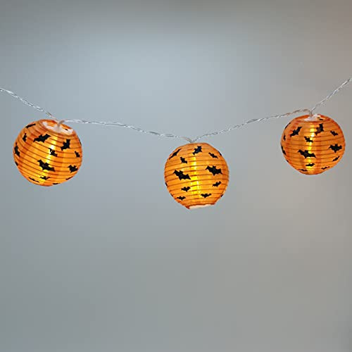 Halloween Bat Lanterns Lights, 20 LED Battery Powered Holiday String Lights, 3D Bat Orange Pumpkin Lights for Halloween Indoor Outdoor Decorations Halloween Bat Lanterns Lights, 20 LED Battery Powered Holiday String Lights, 3D Bat Orange Pumpkin Lights for Halloween Indoor Outdoor Decorations