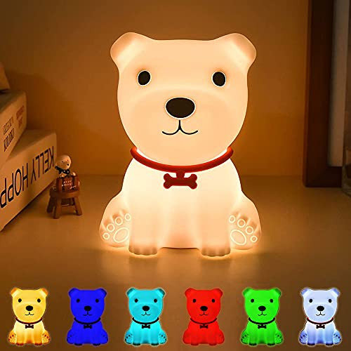 Dog Night Light for Kids Puppy Night Lamp Silicone Nursery Toddler Baby Lights USB Rechargeable Labrador Nightlight Touch Senser 6 Colors Bedroom Desk Lamp for Children Teen Girls Boys Birthday Gifts Dog Night Light for Kids Puppy Night Lamp Silicone Nursery Toddler Baby Lights USB Rechargeable Labrador Nightlight Touch Senser 6 Colors Bedroom Desk Lamp for Children Teen Girls Boys Birthday Gifts