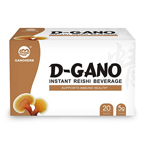 GANOHERB USDA Organic Instant Reishi Mushroom Ganoderma Lucidum Lingzhi Beverage Tea Bags,Supports Immune Health,20 Bags GANOHERB USDA Organic Instant Reishi Mushroom Ganoderma Lucidum Lingzhi Beverage Tea Bags,Supports Immune Health,20 Bags