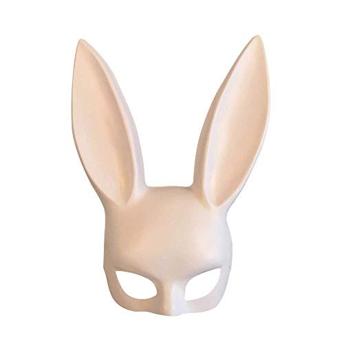 MNBD Anime Cosplay Full Face Headwear Japanese Anime Bunny Mask Rabbit Mask Cosplay Mask Party Props Party Mask Props-Matte,white-