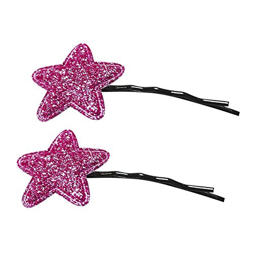 Baby Girls Hair Clips, Cute Sequins Star Leather Princess Hairpin Barrettes Hair Accessories -Hot Pink- Baby Girls Hair Clips, Cute Sequins Star Leather Princess Hairpin Barrettes Hair Accessories -Hot Pink-