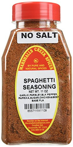 Marshalls Creek Spice Co. Spaghetti Seasoning, No Salt, 11 Ounce
