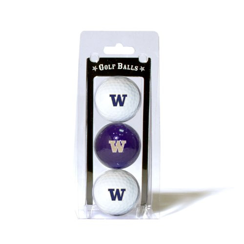 Team Golf NCAA Washington Huskies Regulation Size Golf Balls, 3 Pack, Full Color Durable Team Imprint Team Golf NCAA Washington Huskies Regulation Size Golf Balls, 3 Pack, Full Color Durable Team Imprint