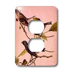 3dRose Lsp_151960_6 Birds on Branches Animal Art 2 Plug Outlet Cover