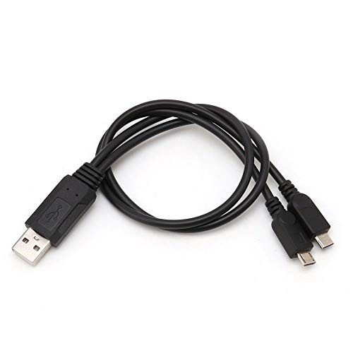 Lysee Data Cables - USB 2.0 A male to 2 male Micro USB Splitter Y Extension sync data charger cable