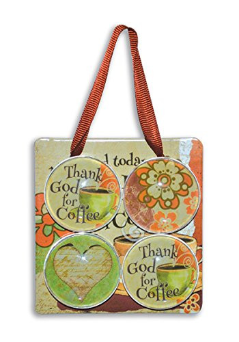 Divinity Boutique 23664 Coffee Ornamental Sign With Magnets Multicolor