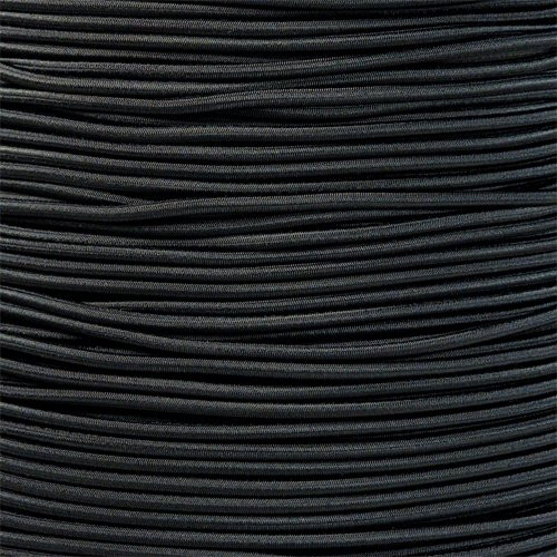West Coast Paracord Bungee Elastic Nylon Shock Cord -1/8 Inch x 50 Feet, Black-