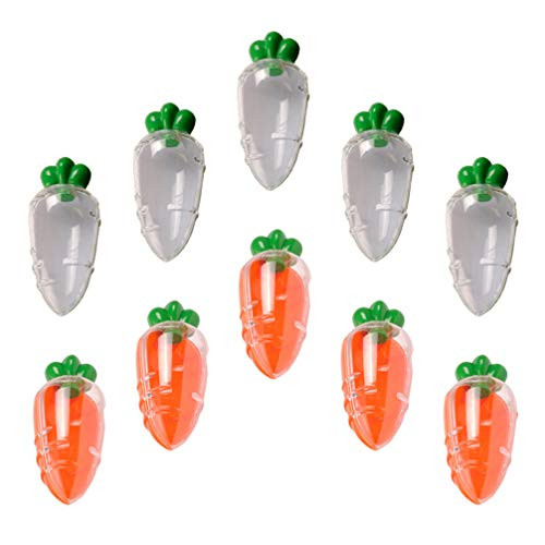 Kisangel 10pcs Plastic Carrot Candy Containers for Surprise Easter Toy Empty Easter Eggs Alternative Egg Hunt Easter Basket Fillers Detachable Treat Containers