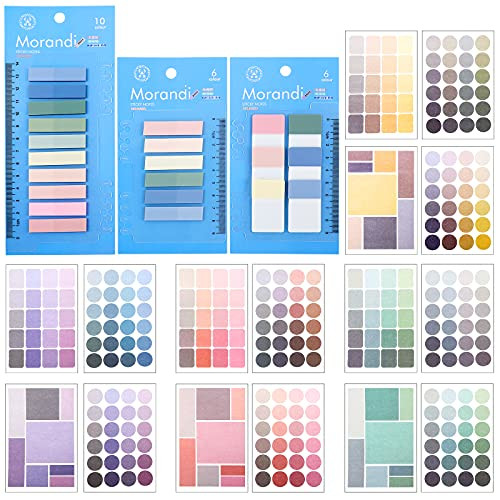 684 Pieces File Tabs Sticky Index Tabs with Ruler Writable and Repositionable File Tabs Flags for Colored Pages Markers Labels for Reading Notes, Books and Classify Files