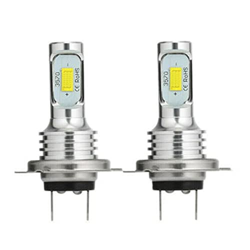Ikunde H7 LED Fog Lights, Extremely Bright 6000K 12000LM Fog Lamp Auto Lighting Conversion Kits Bulbs Replacement, Pack of 2