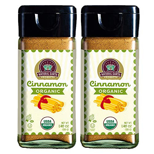 Natural Earth Products - Organic Ground Cinnamon - OU-Kosher - 1.40 Oz -39.69g -2-Pack-